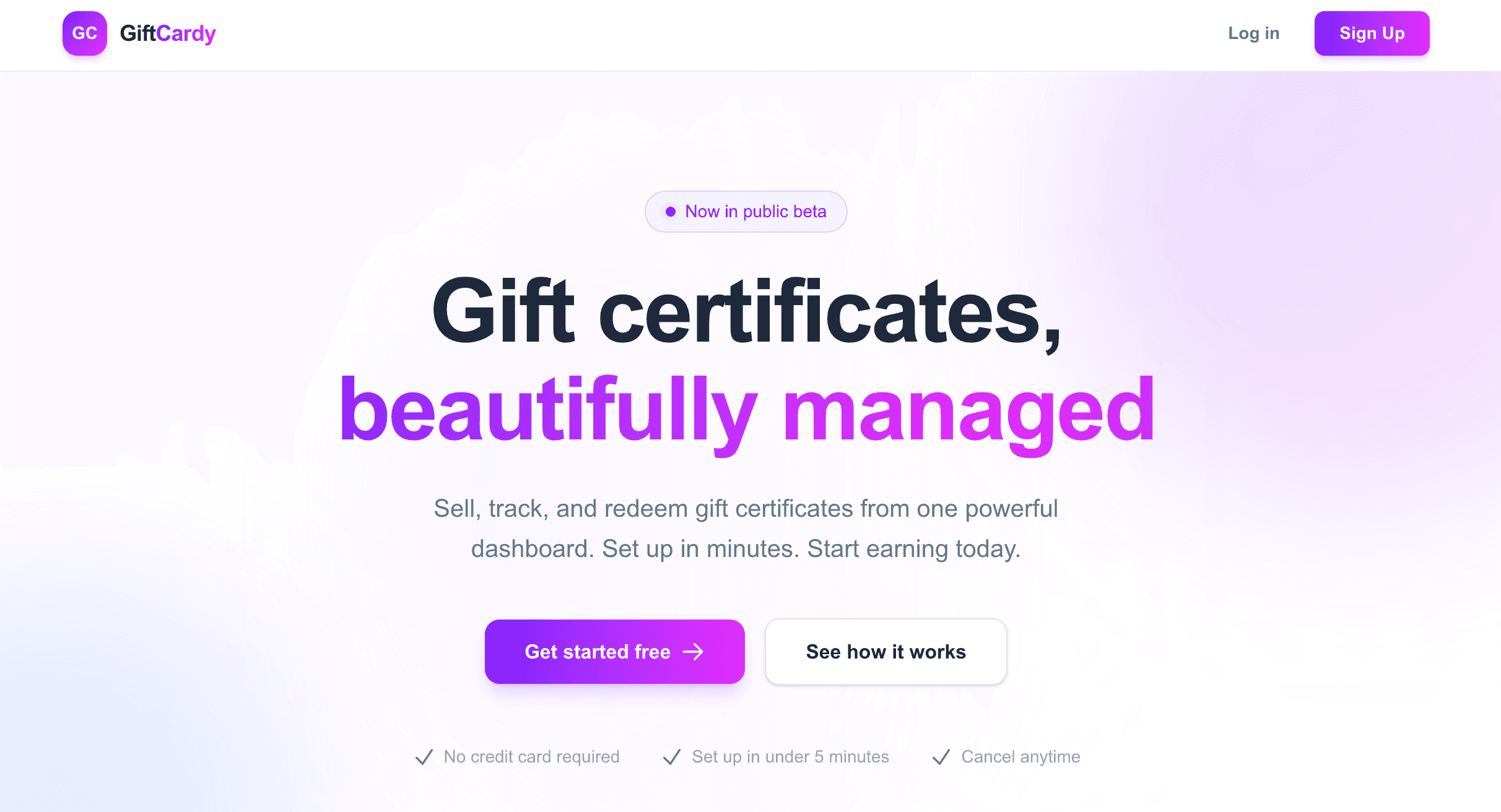 Gift Cardy — Gift certificates, beautifully managed